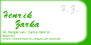 henrik zarka business card